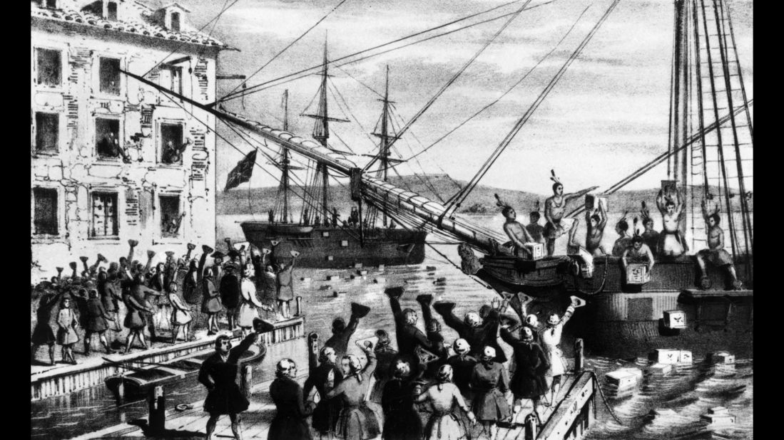 By 1730, tea had replaced coffee in London as the daily drink of choice. That preference continued in the colonies until 1773, when the famous Boston Tea Party made it unpatriotic to drink tea. Coffee houses popped up everywhere, and the marvelous stimulant qualities of the brew were said to contribute to the ability of the colonists to work longer hours.
