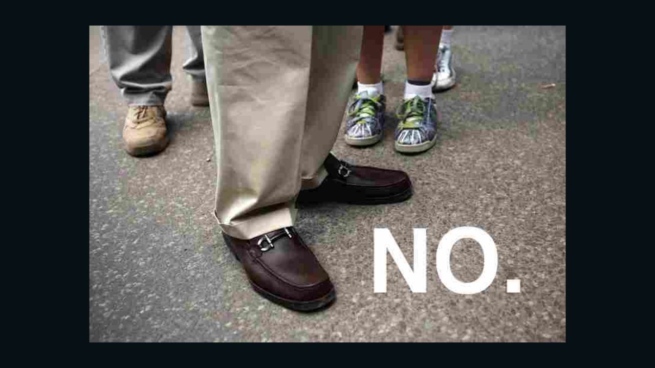 Fred Thompson's shoes at the Iowa State Fair in 2007. (Getty)