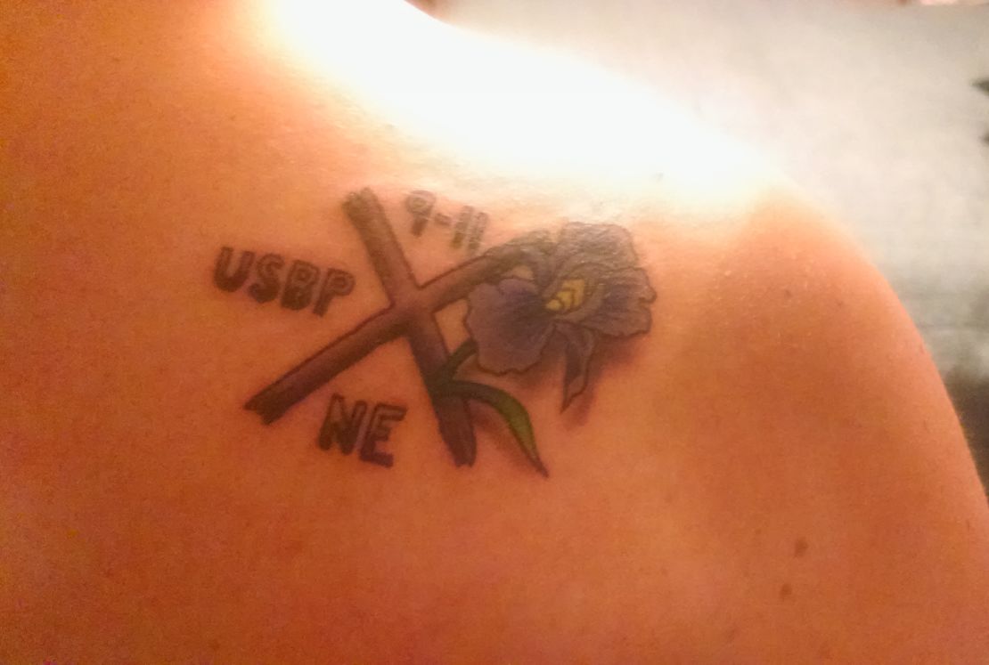 Dunne's Katrina-inspired tattoo