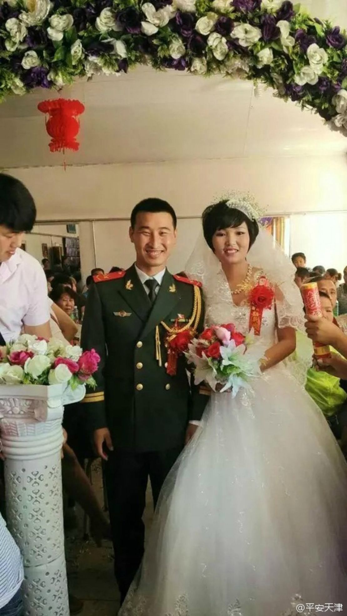 Recently married firefighter Yin Yanrong, 25, was confirmed as being among the dead from the explosions in Tianjin.
