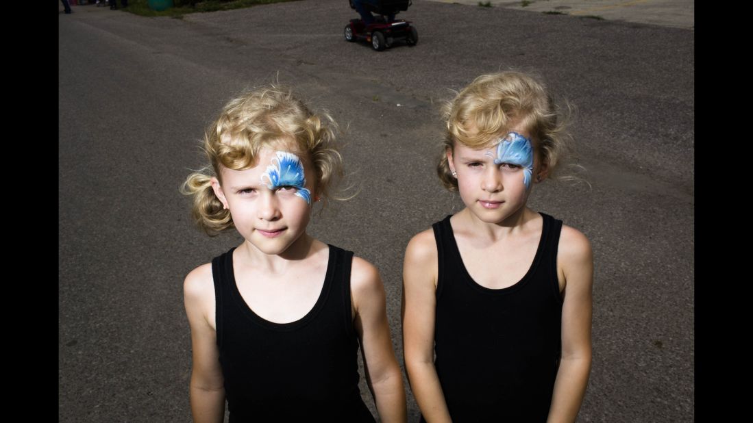 Twins Quinn and Emerson Eastman, 7, competed in the Twins, Triplets and More Contest. 