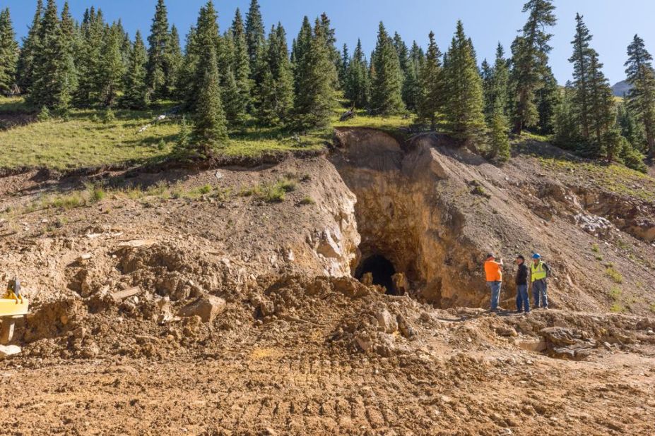 The entrance area of the Gold King Mine is seen on August 14. 