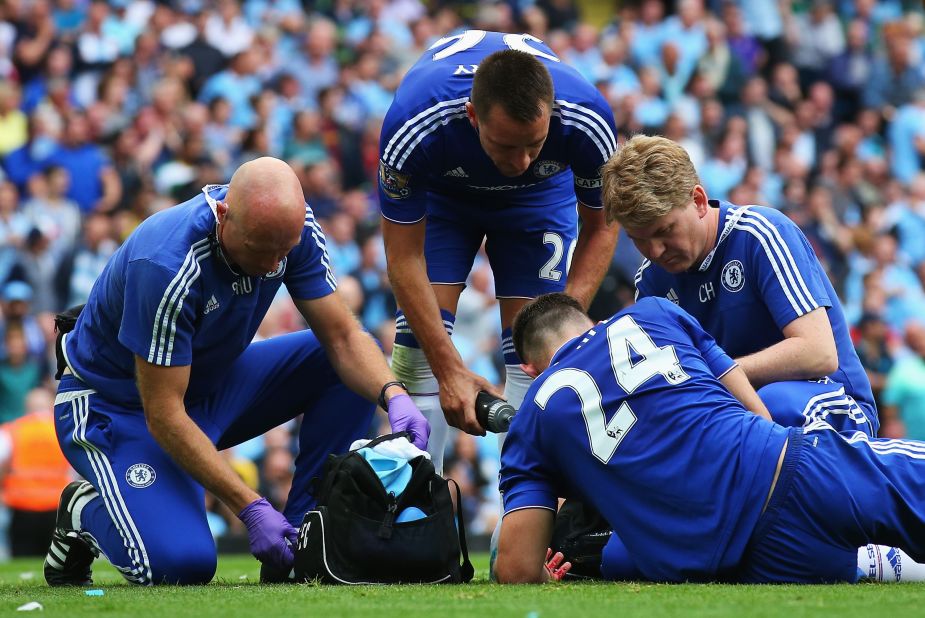 All eyes were on Chelsea's new-look medical team, after first-team doctor Eva Carneiro and physiotherapist Jon Fearn were demoted from the bench following the fall out from the Blues' opening day 2-2 draw against Swansea.