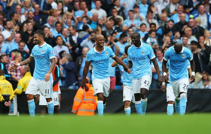Captain Vincent Kompany doubled City's lead with a well placed header in the second half.