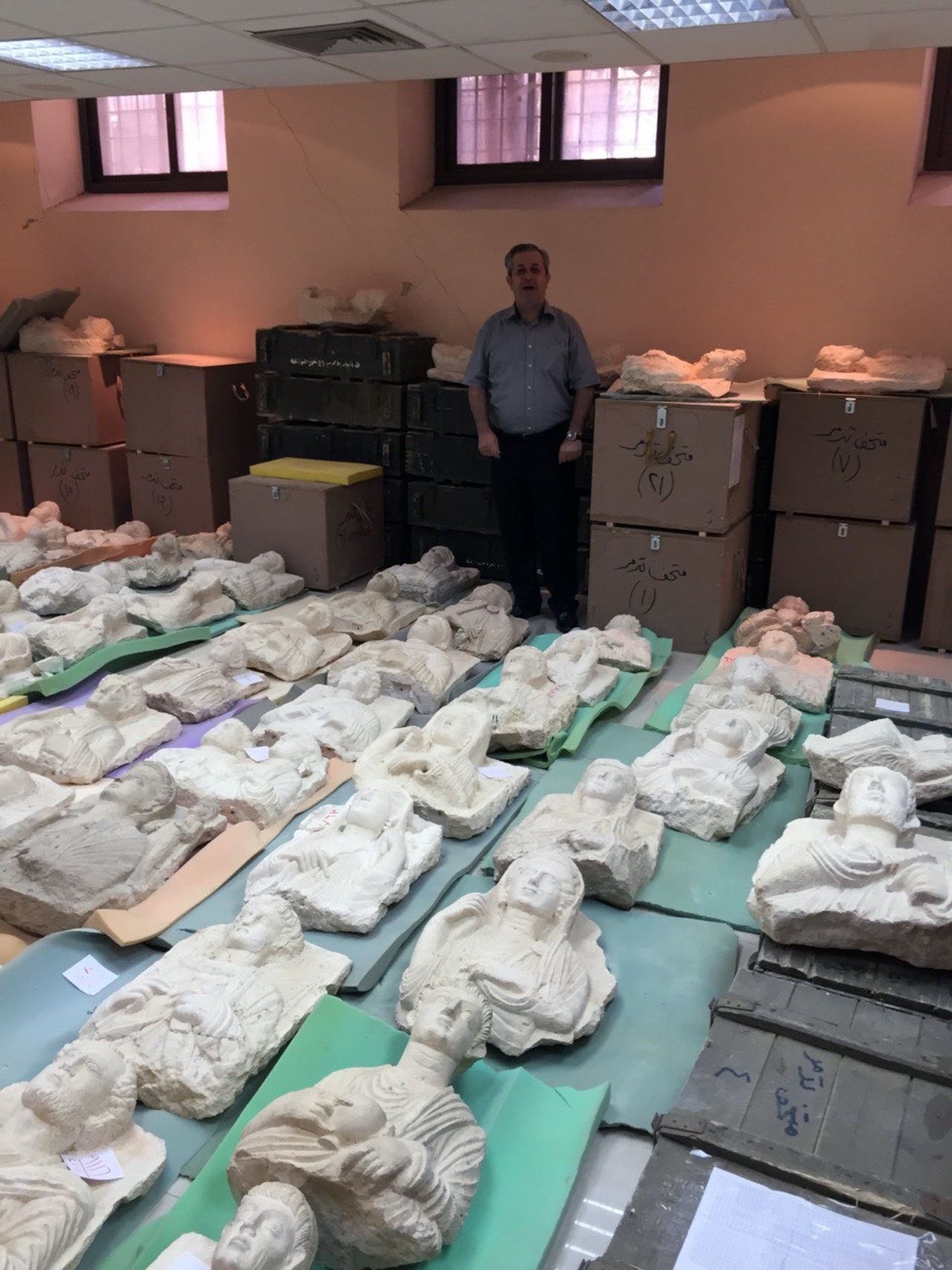 Abdulkarim leads a team trying to prevent Syria's cultural heritage from being destroyed. Earlier this year they managed to rescue hundreds of Roman busts from Palmyra before ISIS seized the ancient city.  