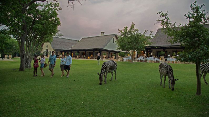At the decadent colonial-themed Royal Livingstone hotel on the banks of the Zambezi, visitors can enjoy a stiff drink while watching zebra and giraffe graze on the manicured lawns. 