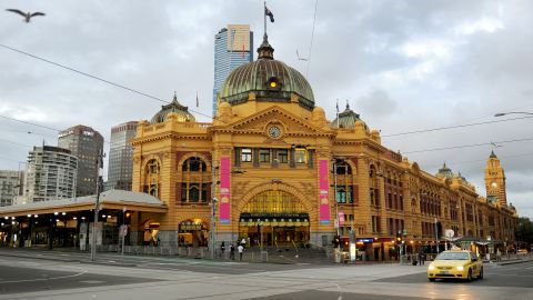 The Flinders Street Station is the central railway station of the suburban rail network of Melbourne.