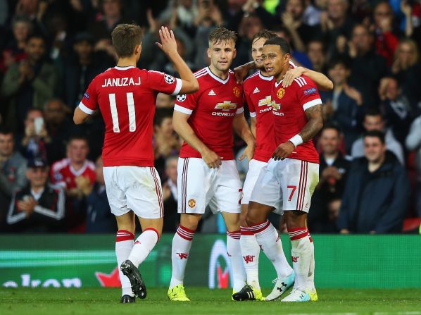 The Dutchman then pushed United in front for the first time shortly before half time.