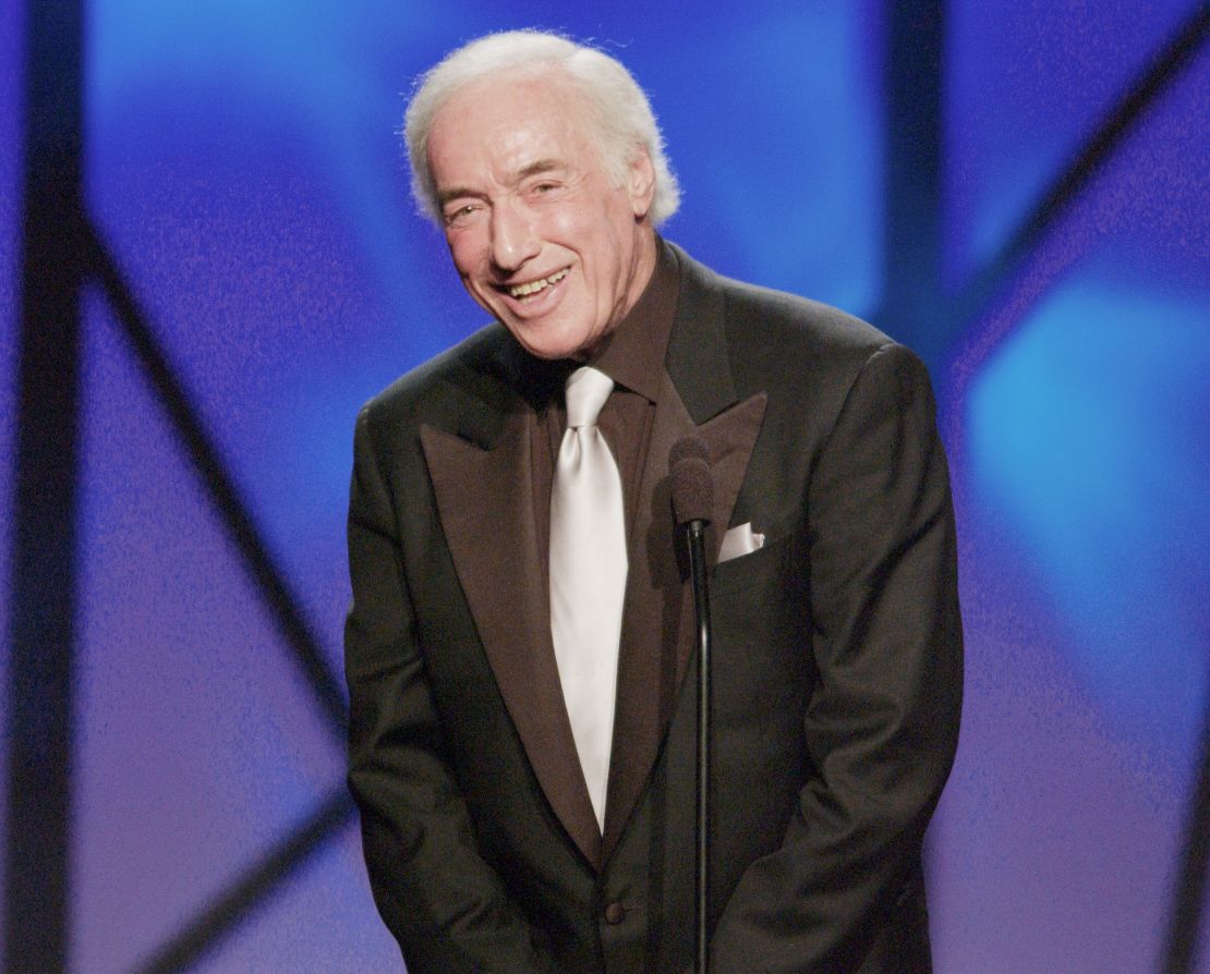 Bud Yorkin accepts a lifetime achievement award at the 2003 Producers Guild Awards.