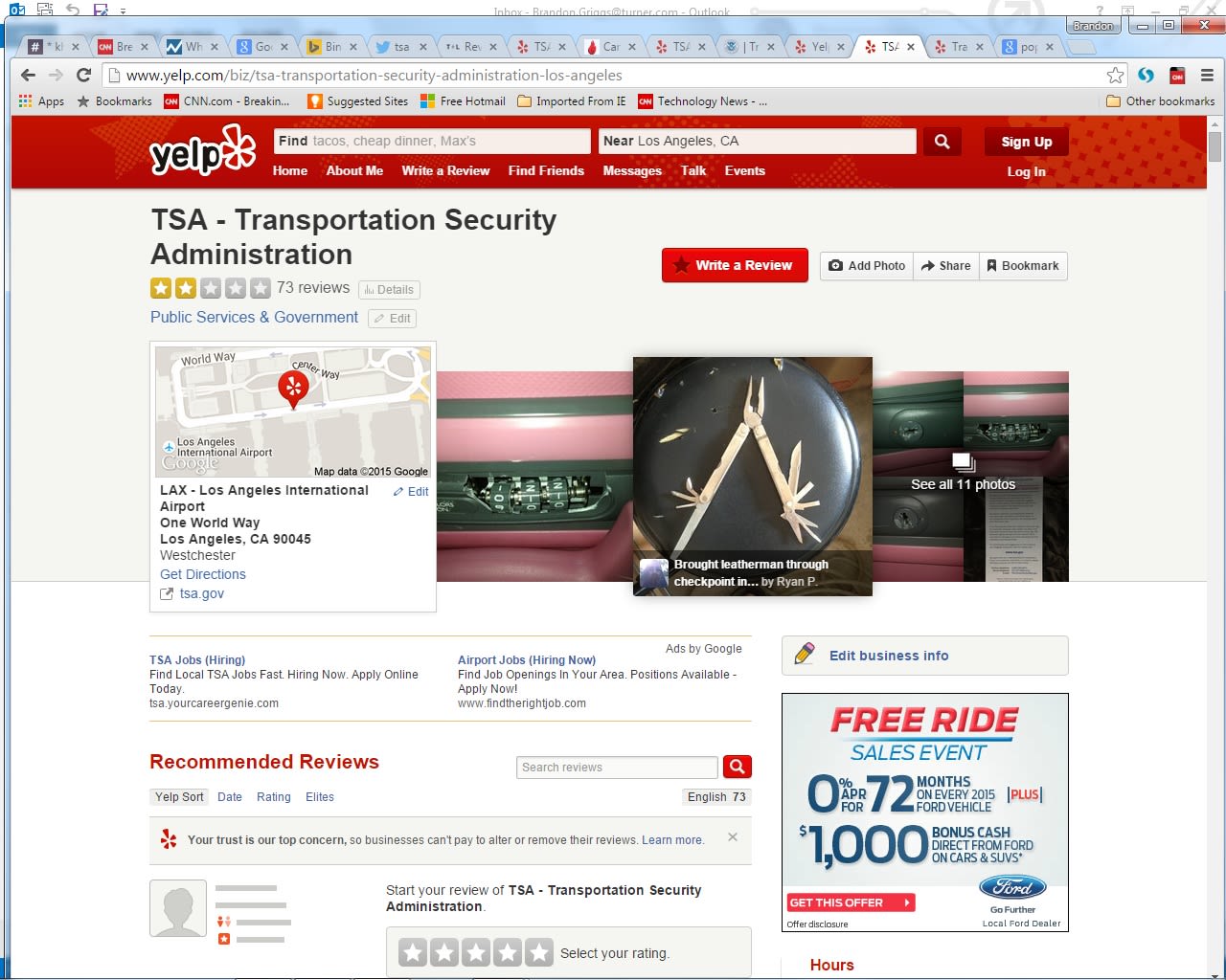 Rude TSA agent? Review them on Yelp CNN