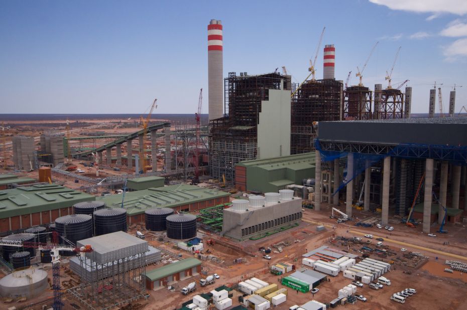 Representing a significant investment in coal-fired energy, the two power stations are amongst the costliest projects underway across the continent. Construction of Medupi Power Station (pictured) began in 2007 and is projected to generate 4,764mW when all six of its units are up and firing. Once completed the site will have used  20,200 tons of steel -- more than the world's tallest building, the Burj al Khalifa in Dubai.