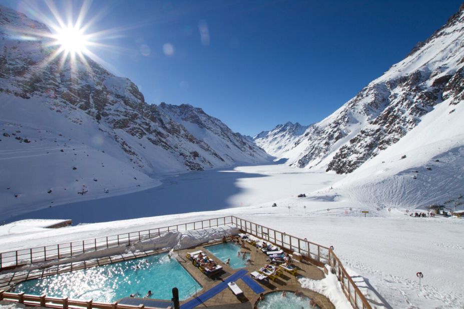 <strong>Chile:</strong> September savings are significant on late-season spring skiing at Hotel Portillo in the Chilean Andes. The resort area receives an average seasonal snowfall of about 201 inches.