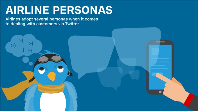 In an age when customer service takes place in public view, handling customers' emotional baggage in 140 characters or less is no small feat. Airlines adopt several personas when it comes to dealing with customers via Twitter.