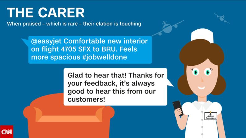 In an age when customer service takes place in public view, handling customers' emotional baggage in 140 characters or less is no small feat. Airlines adopt several personas when it comes to dealing with customers via Twitter.