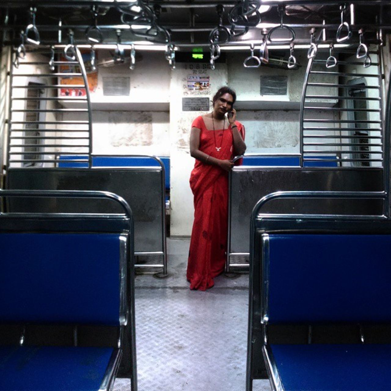 "Train Diaries" is a project by photojournalist <a href="https://instagram.com/anushree_fadnavis/" target="_blank" target="_blank">Anushree Fadnavis</a>. She spends her time in Mumbai's commuter trains, chronicling the colorful stories of its passengers.<br /><br />"<a href="https://instagram.com/p/x6lZzuOQ93/" target="_blank" target="_blank">This</a> is Sarika, a transgender woman I met in the local train. She works in the male trains unlike others, asking for money. The transgender community in India have been denied their rights for a long time. Few have a full time job -- this is how they earn their livelihood. I want to show that they are real people with real dreams. I hope I can help contribute towards change and get them the respect they deserve.