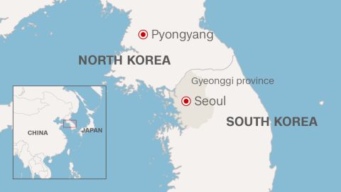 MAP North Korea South inset wth gyenoggi