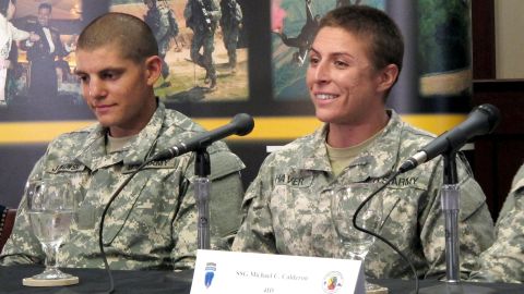 U.S. Army 1st Lt. Shaye Haver (right) and U.S. Army Capt. Kristen Griest are the first two women to become Army Rangers.