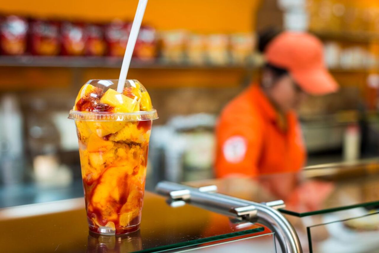 The most popular item on the menu is the mangonada, or a mango ice cream cup topped with fresh mango slices and a tangy Mexican red sauce. The owners of Los Mangos say that the mangonada and a warm welcome to their shop are the secrets to their business success.