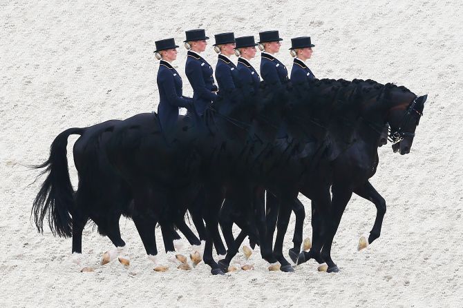 The FEI European Championships is one of equestrianism's most prestigious events attracting thousands of competitors, horses and fans. This year, the event took place in Aachen, Germany and included some amazing performances and images -- like this multi-exposure shot of a dressage rider.