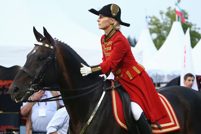 ... and high-ranking politicians. Here, German Defense Minister, Ursula von der Leyen takes part in the opening ceremony. 