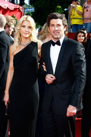 Dempsey is pictured with second wife Jill Fink at the 60th Primetime Emmy Awards held at Nokia Theatre in September 2008 in Los Angeles, California.