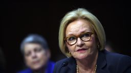 Sen. Claire McCaskill, D-Missouri, testifies during a hearing of the Senate Health, Education, Labor, and Pensions Committee on July 29, 2015 in Washington.