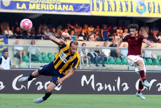 Last season's runner-up Roma needed this spectacular strike from  midfielder Alessandro Florenzi to earn a 1-1 draw at Hellas Verona in the opening match of the new Serie A season.  