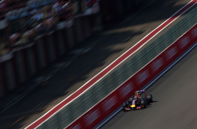 Daniil Kvyat of Red Bull claimed a dramatic fourth position after overtaking Kimi Raikkonen, Felipe Massa and Sergio Perez late on.
