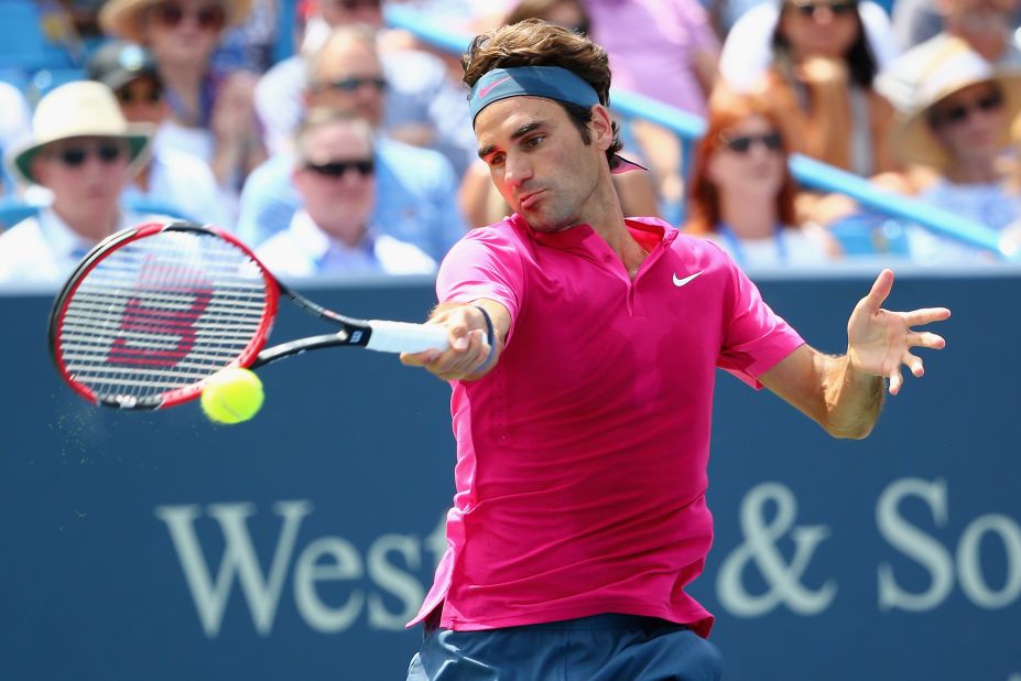 Roger Federer faced off against Novak Djokovic in the final of the Cincinnati Masters Sunday.