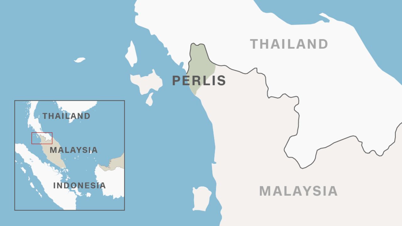 The region of Malaysia where the latest graves were found that are believed to contain migrant bodies.