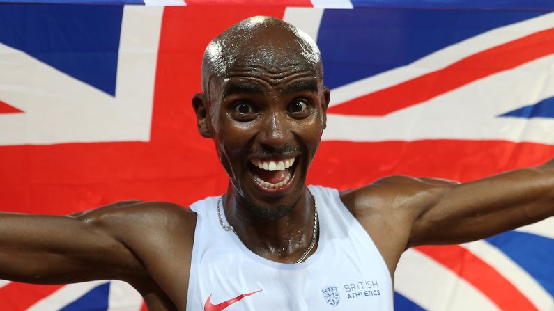 British runner Mo Farah celebrates after winning the 10,000 meters at the World Championships on Saturday, August 22. For the past five years, Farah has been the world's best at that distance.