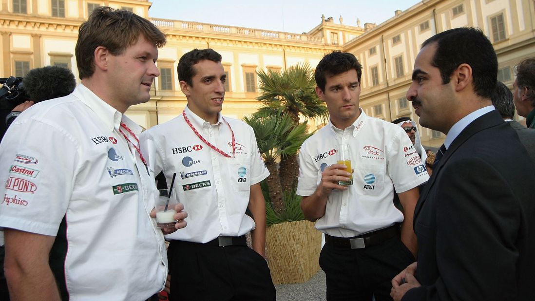 Wilson, second from left, attends a promotional event in Monza, Italy, in September 2003.