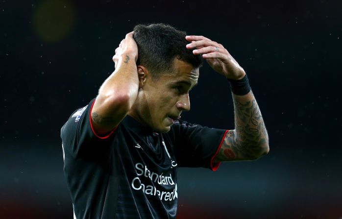 Coutinho had hit the crossbar in the second minute from Benteke's cutback, and the Brazilian struck the woodwork again just before halftime when Cech tipped his curling shot onto the post.