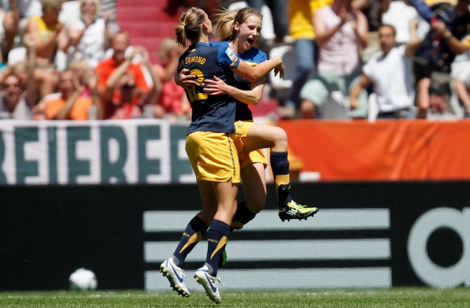 She scored a stunning goal against Sweden, but Australia lost 3-1 to miss out on a semifinal place. 