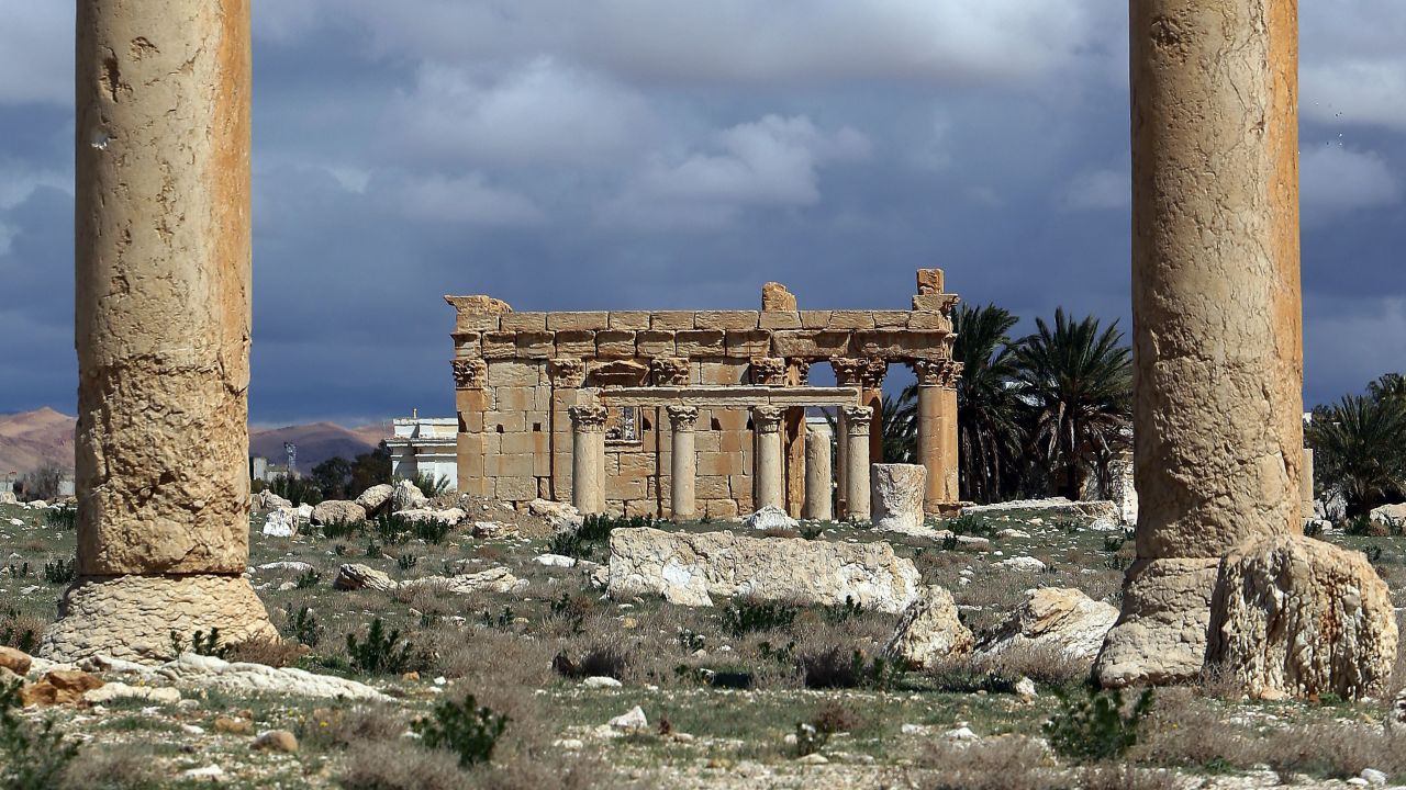 The Islamic extremist group ISIS has reportedly blown up a nearly 2,000-year-old temple in the historic ruins of Palmyra, Syria. The temple is seen here on March 14, 2014, before the destruction.  