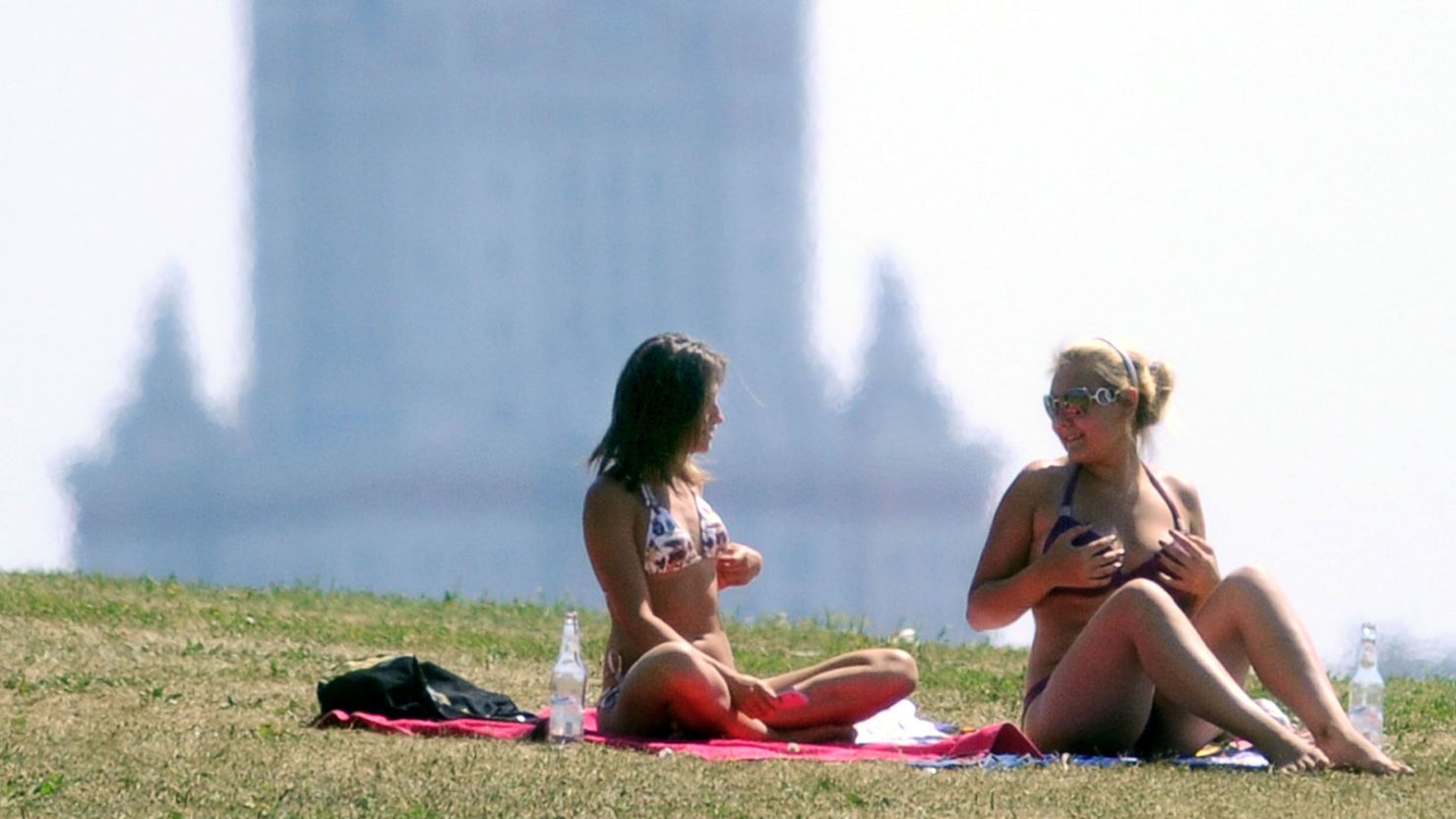 Not all Moscow's sunbathers want to get naked.
