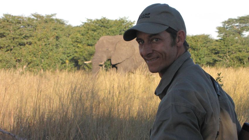 While leading a bush walk with guests of Camp Hwange on the morning of 24 August 2015, Quinn Swales (40), shown, a fully qualified and very experienced Zimbabwean Professional Guide, was tragically and fatally mauled by an adult male lion, according to Hwange National Park.