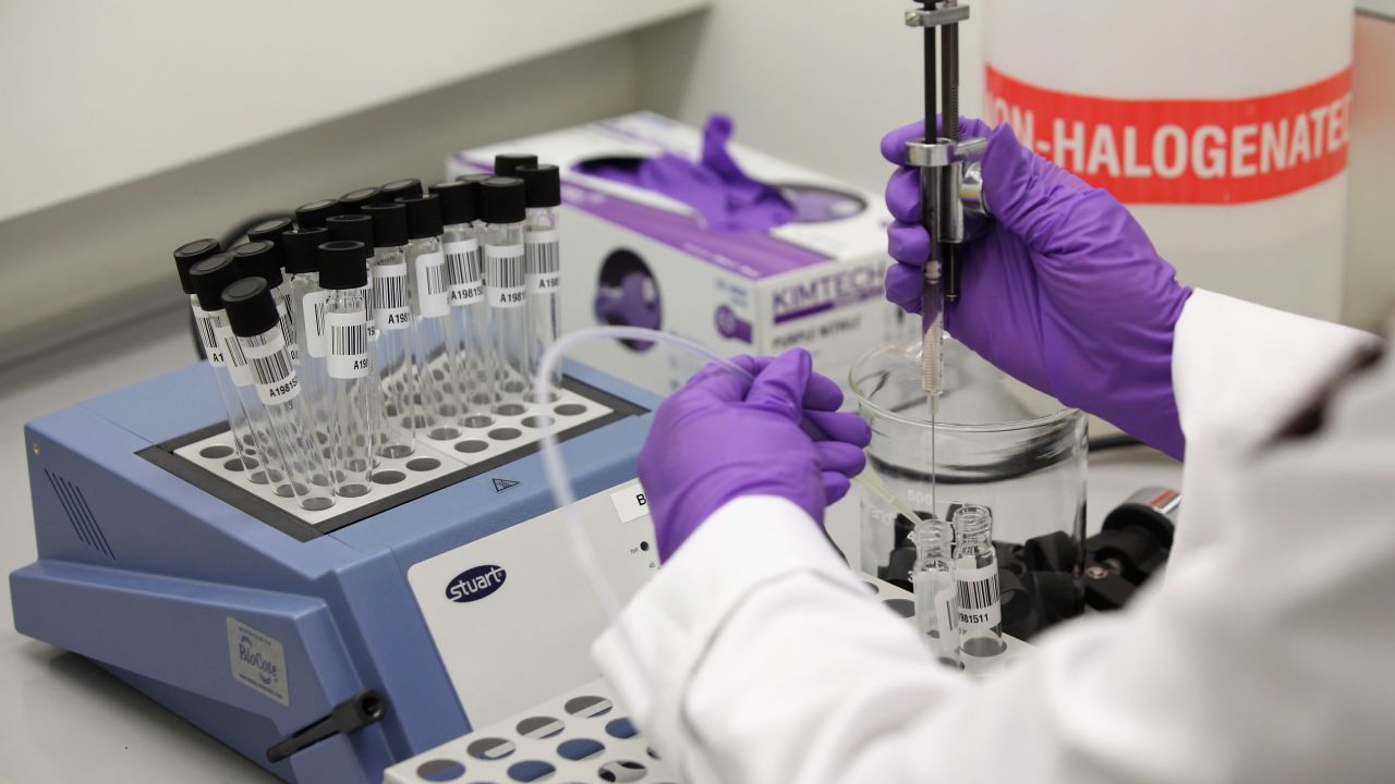 HARLOW, ENGLAND - JANUARY 19:  An analyst prepares a sample for testing in the anti-doping laboratory which will test athlete?s samples from the London 2012 Games on January 19, 2012 in Harlow, England. The facility, which will be provided by GSK and operated by King?s College London, will test over 6250 samples throughout the Olympic and Paralympic Games. Over 150 anti-doping scientists will work in the laboratory, which measures the size of seven tennis courts, 24 hours a day.  (Photo by Oli Scarff/Getty Images)