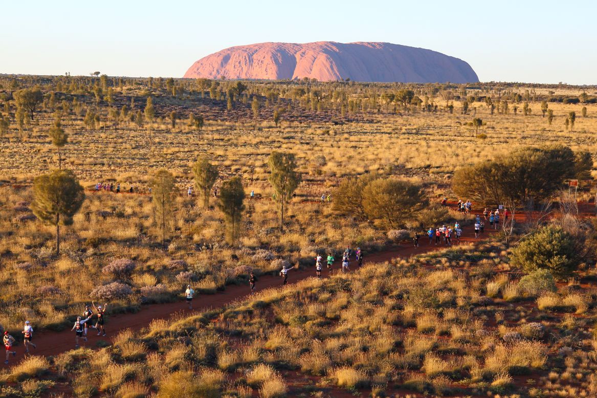 Australia's magnificent monolith, Uluru, looms in the background as competitors race across the country's red center. The next edition of <a href="http://australianoutbackmarathon.com/" target="_blank" target="_blank">the marathon</a> will be held in July 2016.