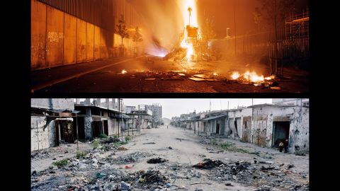 Top: Belfast, Cupar Way; Northern Ireland, 2007. Bottom: Gaza, Rafah; Occupied Palestinian Territories, 2005.