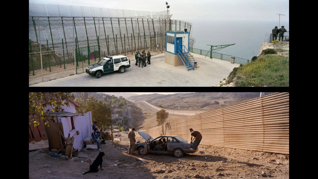 Top: Melilla; Spain, 2009. Bottom: Tijuana, Via de la Juventud Ote; Mexico, 2008. 