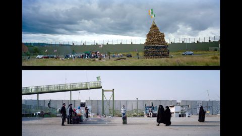 Top: Belfast, Alliance Avenue; Northern Ireland, 2010. Bottom: Baghdad, Omar Khattab Street; Iraq, 2012. 