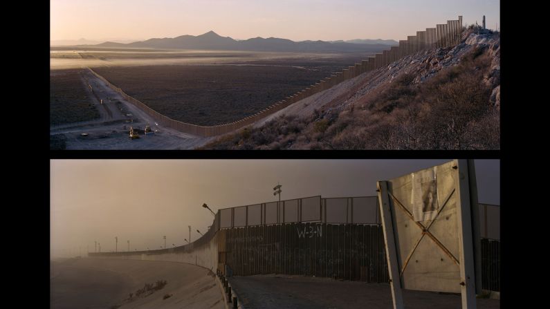 Top: Arizona, Naco; USA, 2008. Bottom: Tijuana, Tijuana River; Mexico, 2007.
