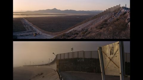 Top: Arizona, Naco; USA, 2008. Bottom: Tijuana, Tijuana River; Mexico, 2007. 