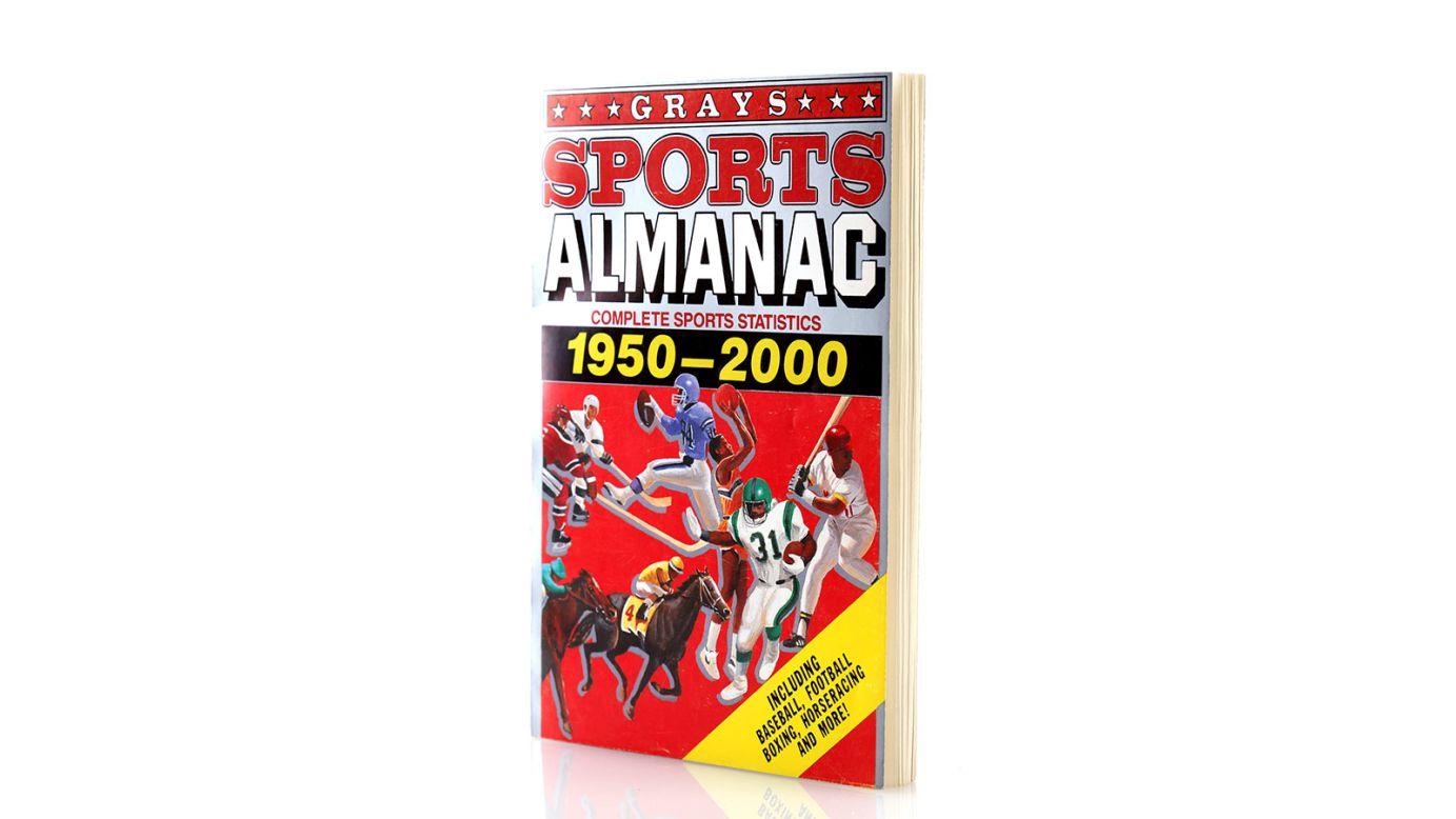 A key component in the story of Back to the Future: Part 2, this "Grays Sports Almanac" was used by Biff Tannen to alter history by placing bets in order to get rich. Part of this film is set in 2015. 