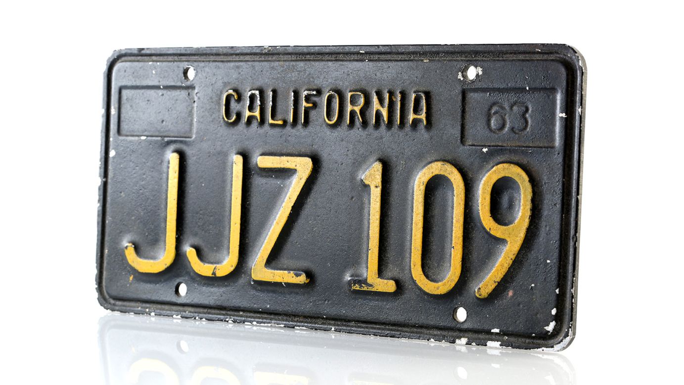 Used as the license plate for Frank Bullitt's 1968 Ford Mustang GT, the plate was originally gifted to a fan who happened to stumble upon set. Alongside the license plate, there are also behind-the-scenes polaroids taken by the fan.<br />