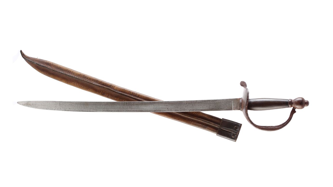 Used throughout the film as Jack Sparrow's sword through fight sequences, the sword blade is made from metal, but has been finished with faux-rust at the base. 
