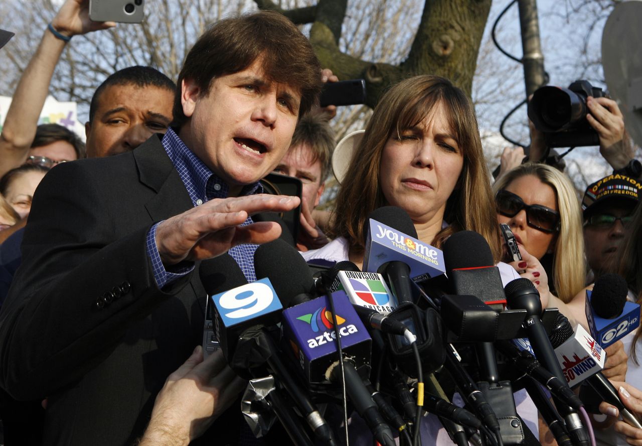 Former Illinois Gov. Rod Blagojevich appeared on season 9 of "Celebrity Apprentice."  In 2012 he began serving a 14-year term for conviction on numerous counts of fraud and corruption during his political career.