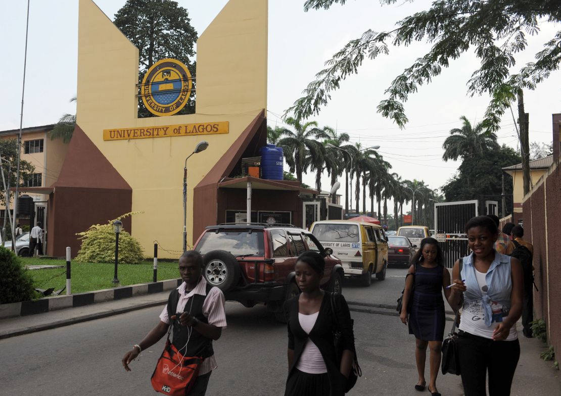 Students leave the University of Lagos. (File image)