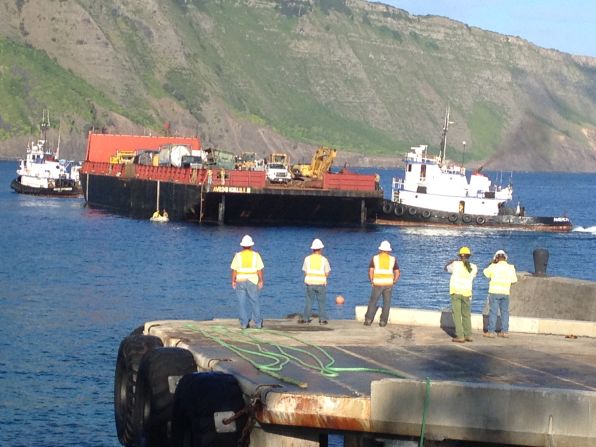 The harsh cliffs and rough tides surrounding Kalaupapa allow only one window of time per year in which a barge can bring supplies of gasoline, large goods and canned foods. Cargo planes bring fresh produce three to four times per week.